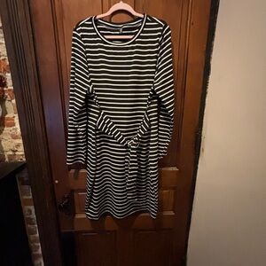 Striped Black and White Dress